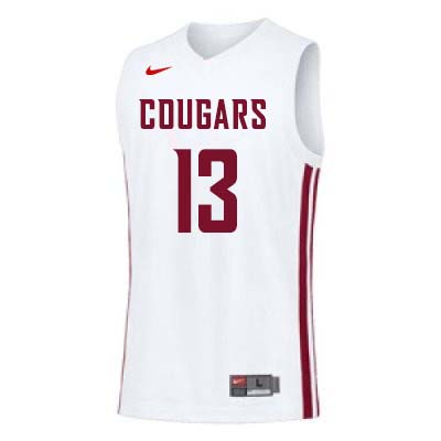 Men #13 Jeff Pollard Washington State Cougars College Basketball Jerseys Sale-White